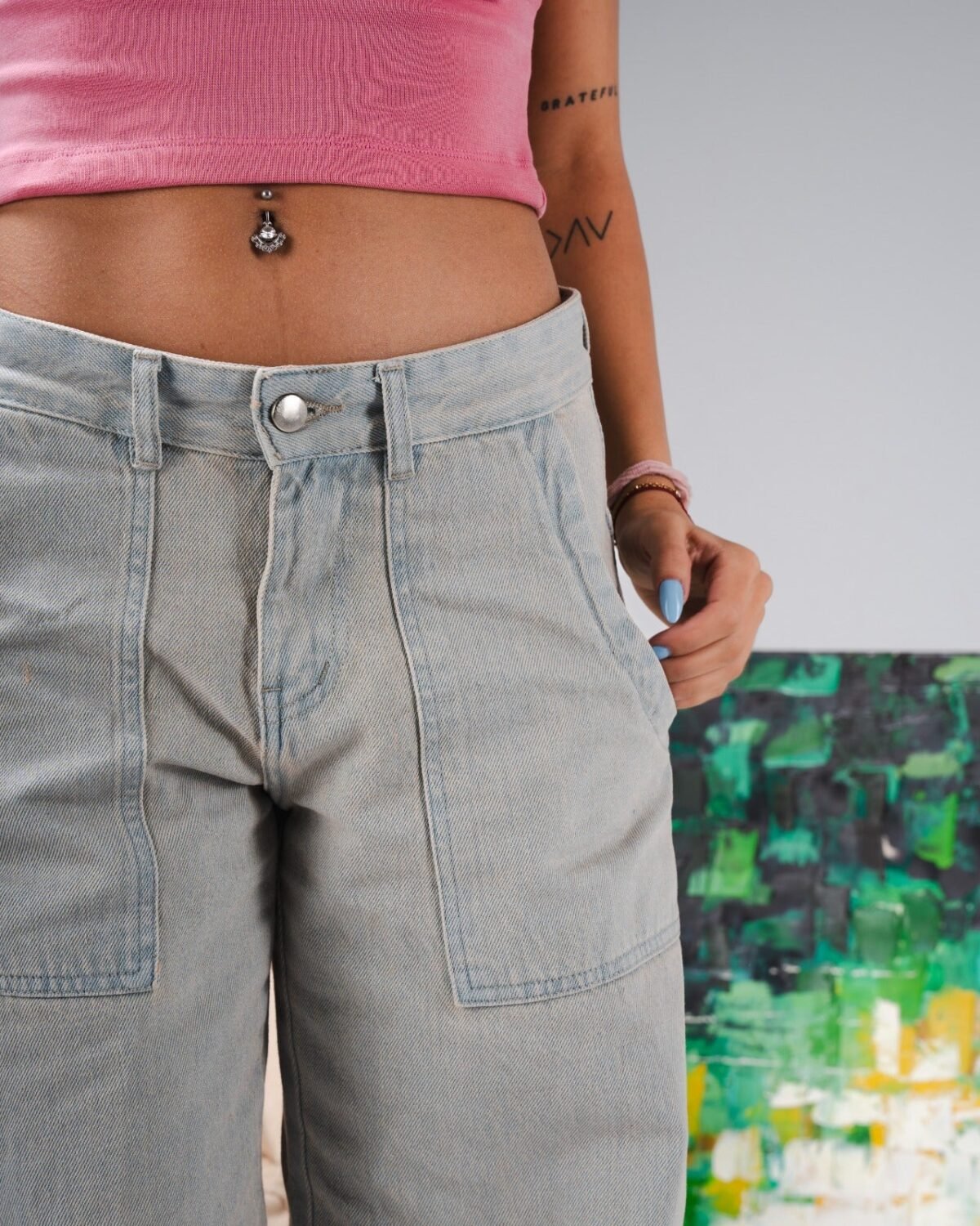 Snow Pocket Baggy Jeans - Image 3