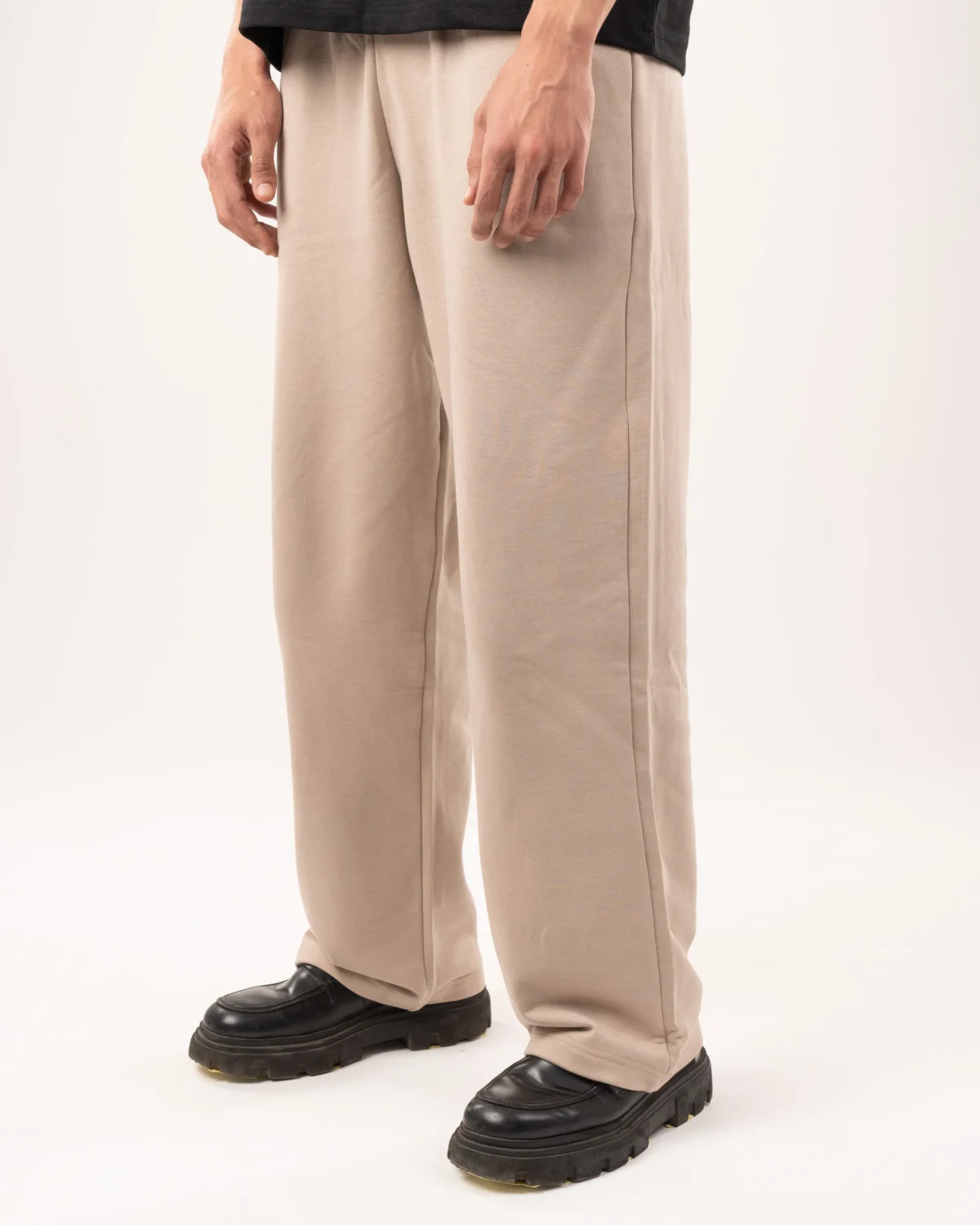 Wide-leg sweatpants - Sand - Image 3
