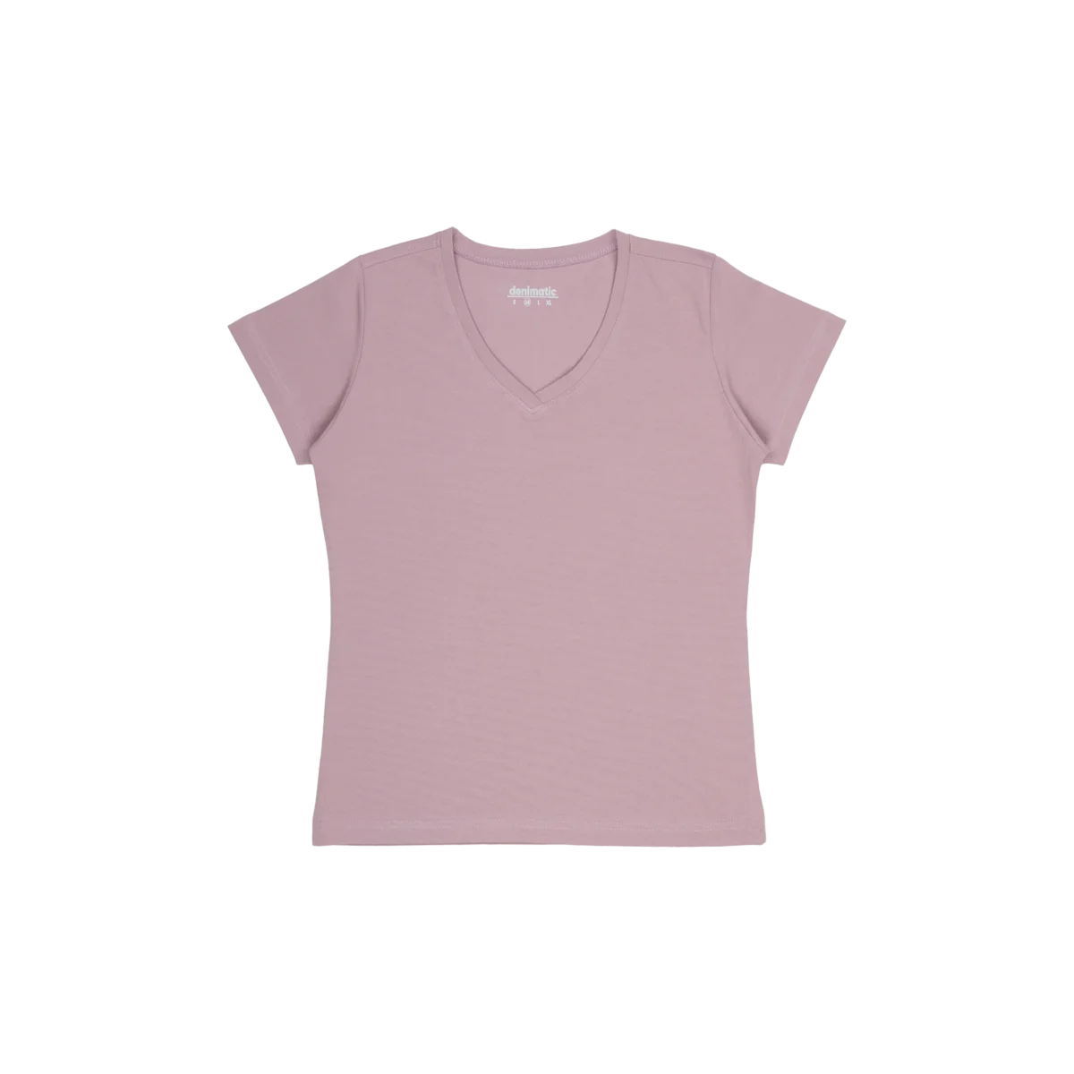 V-neck t-shirt - Dusty rose
