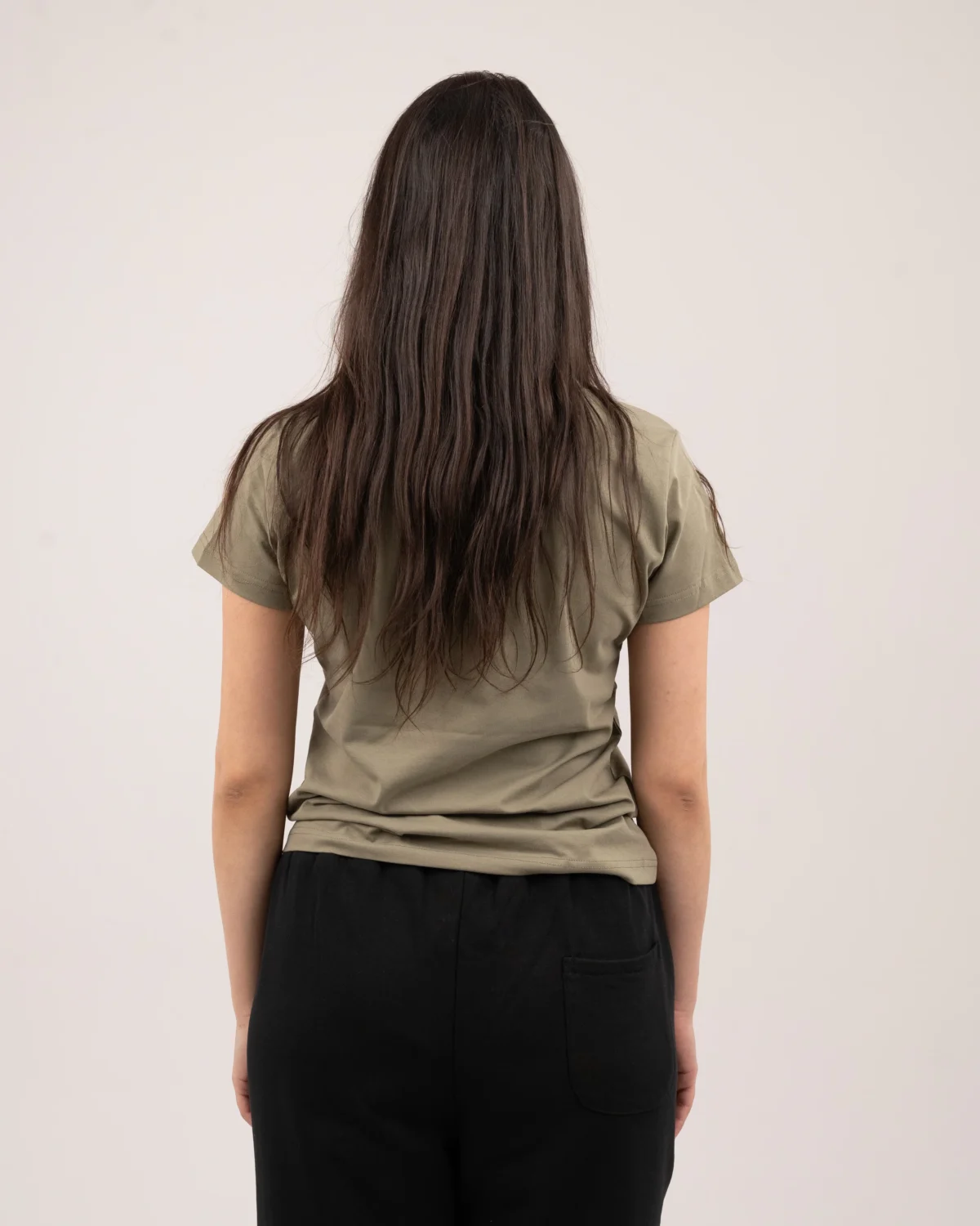 V-neck t-shirt - Khaki - Image 4