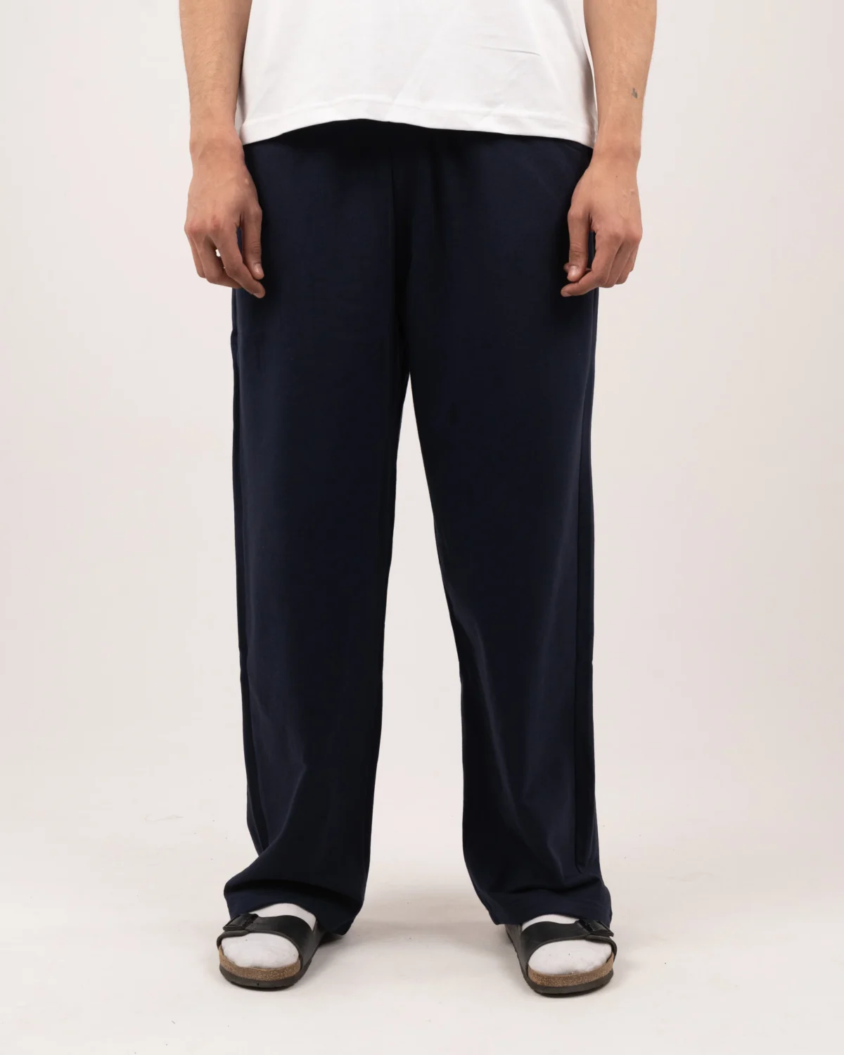 Wide-leg sweatpants - Navy blue - Image 3