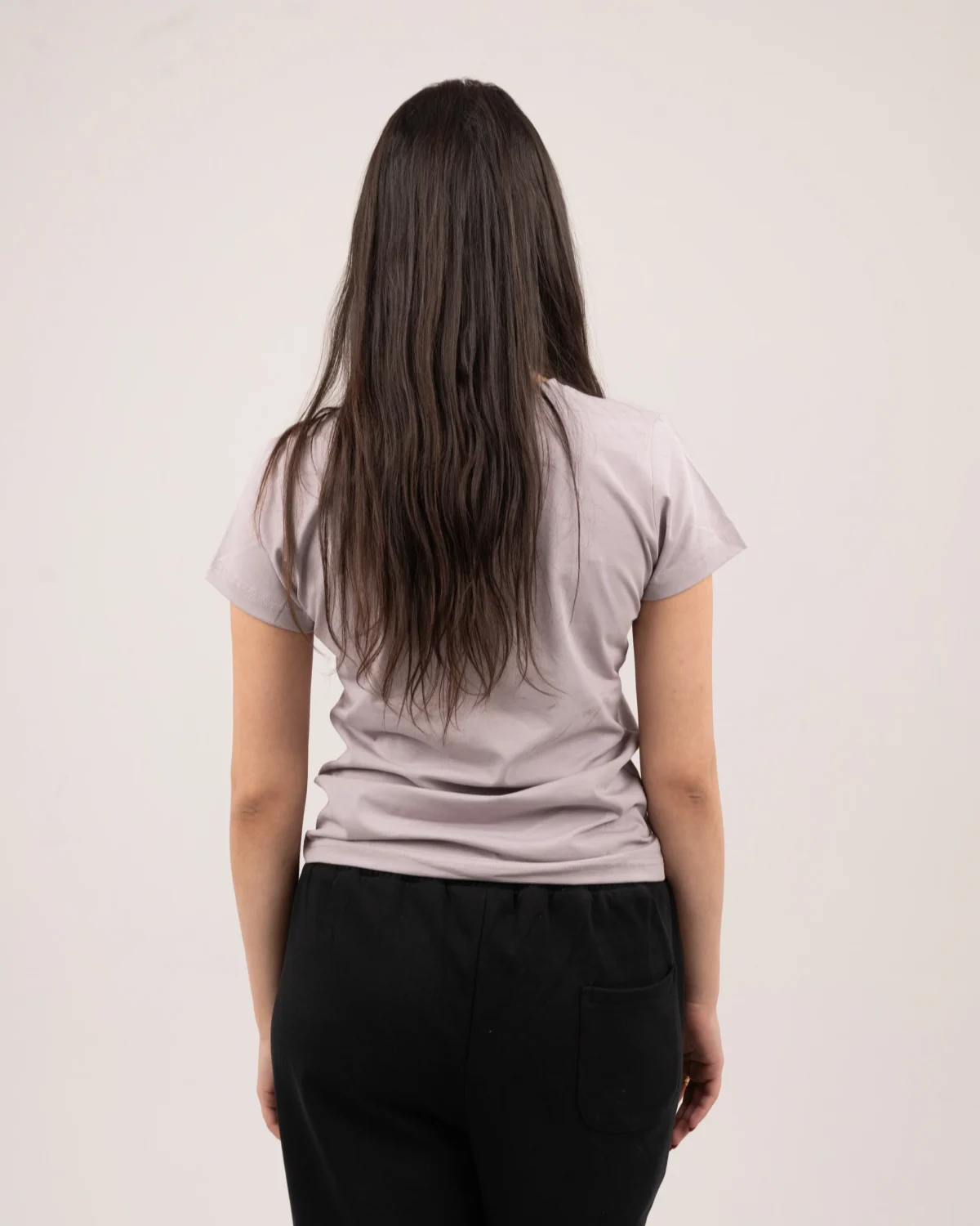 V-neck t-shirt - Pale rose - Image 5