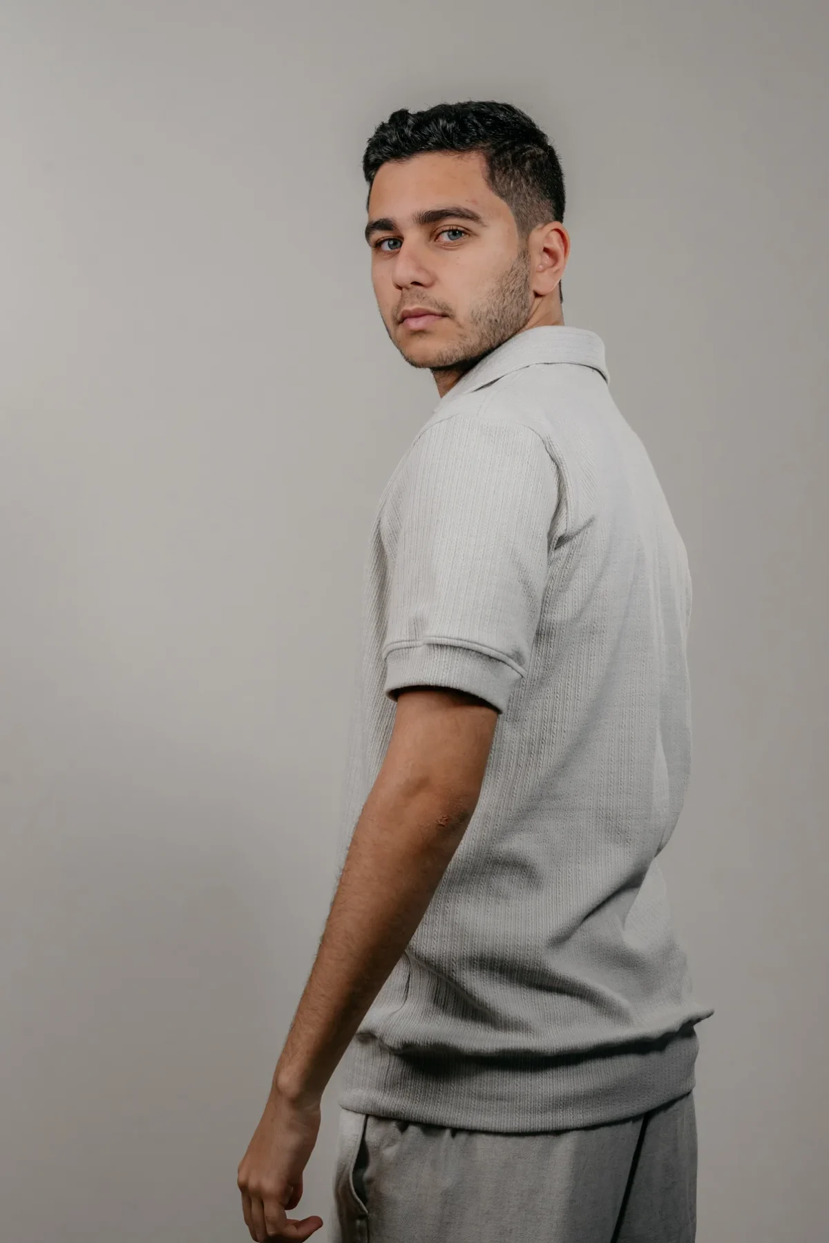 Textured Polo Shirt - Image 3