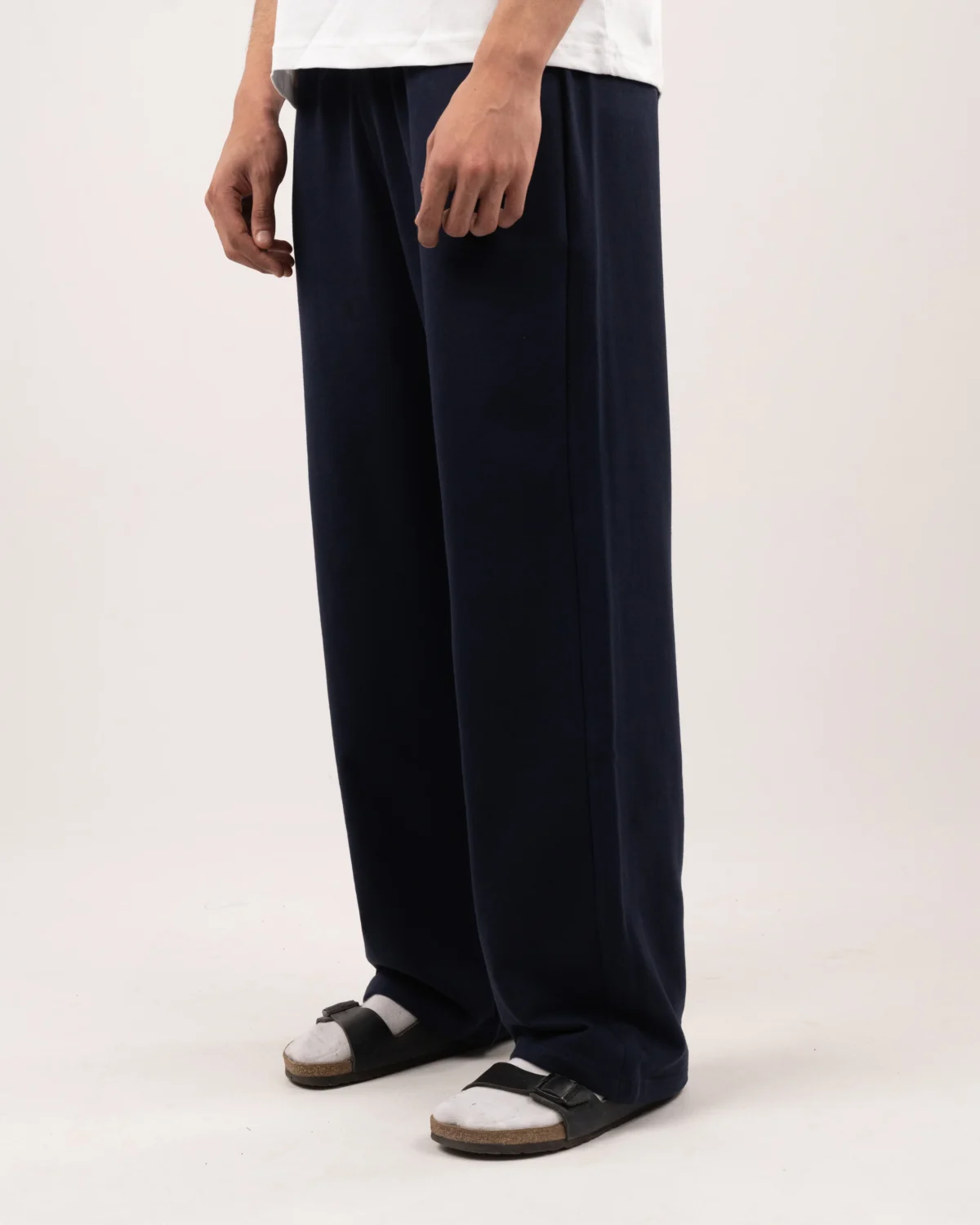 Wide-leg sweatpants - Navy blue - Image 4
