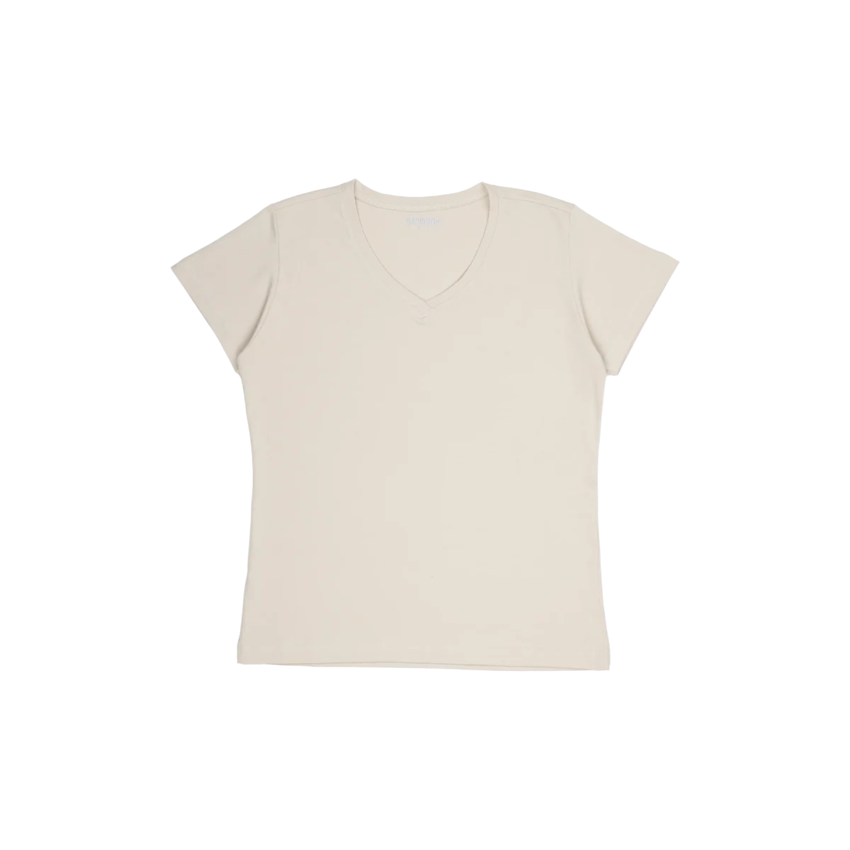 V-neck t-shirt - Cream