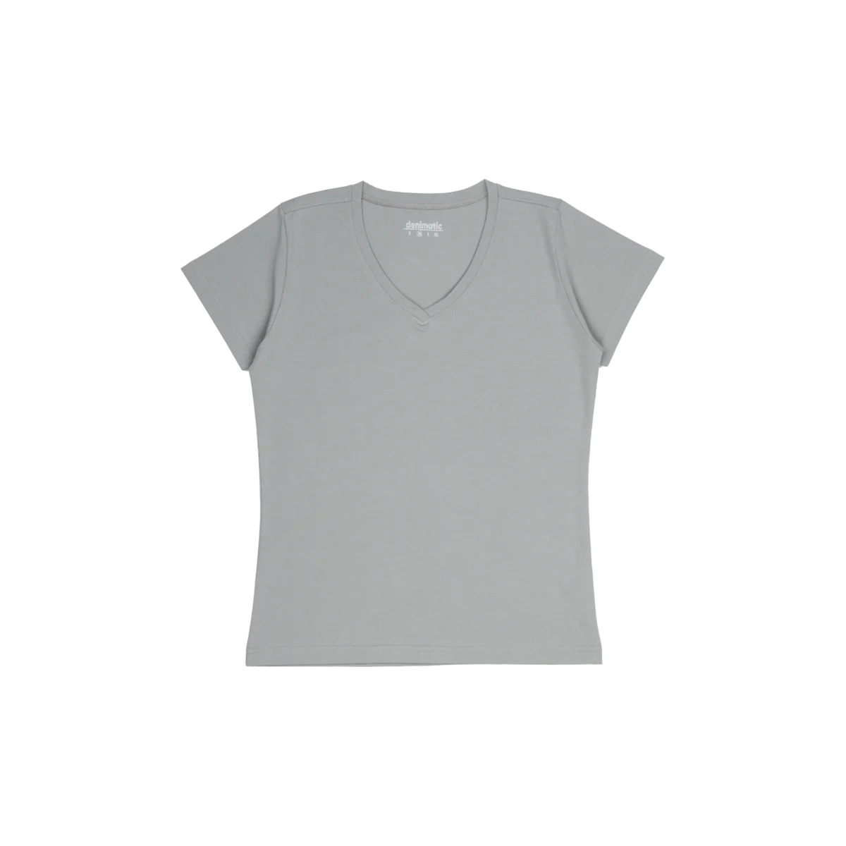 V-neck t-shirt - Lava grey