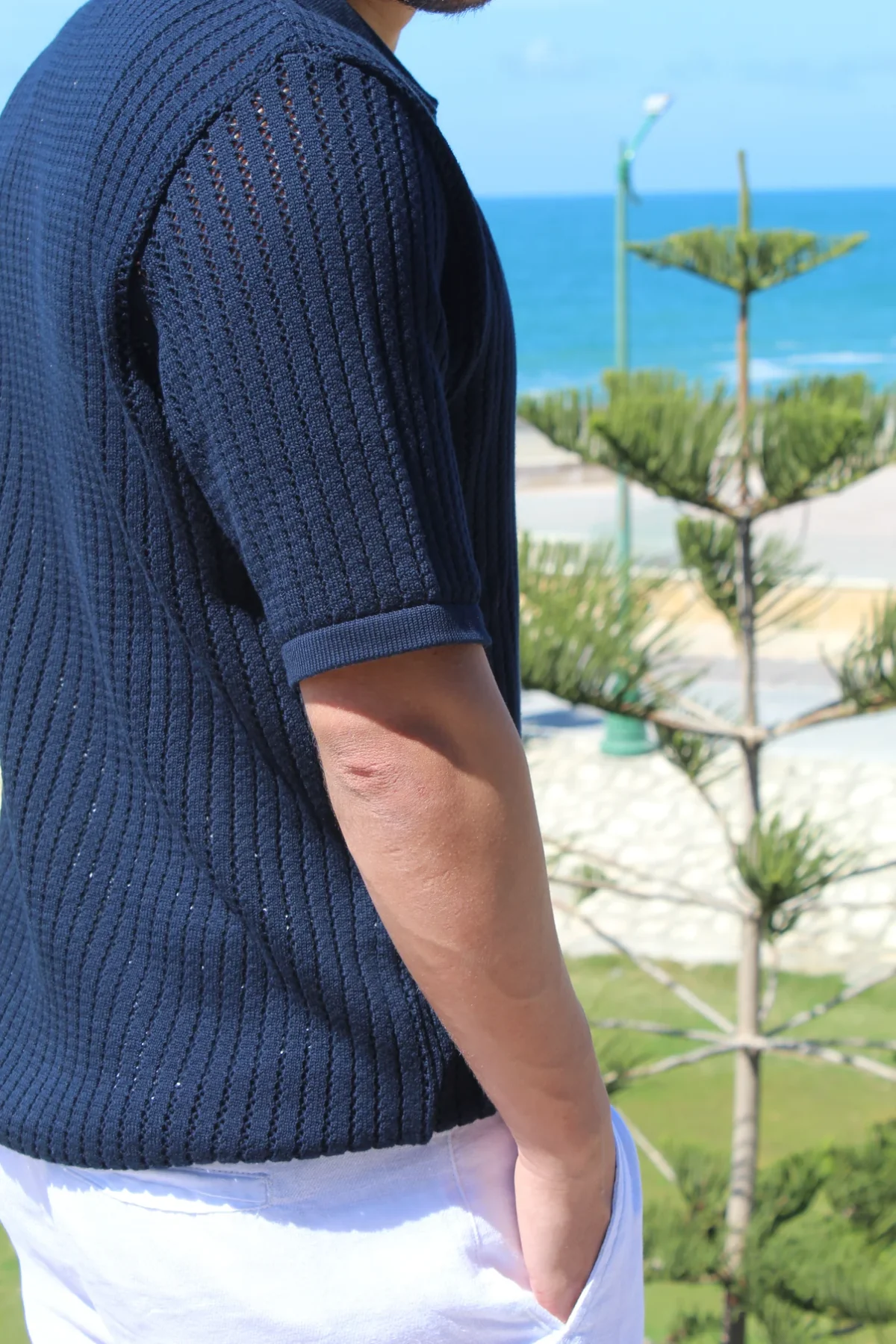Knitted Polo T-shirt - Image 2