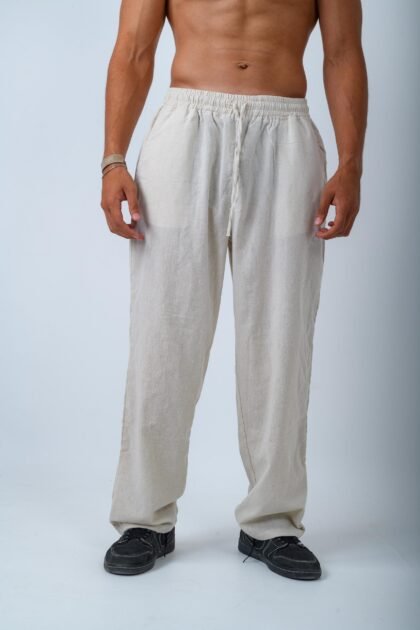 Beige Linen Pants