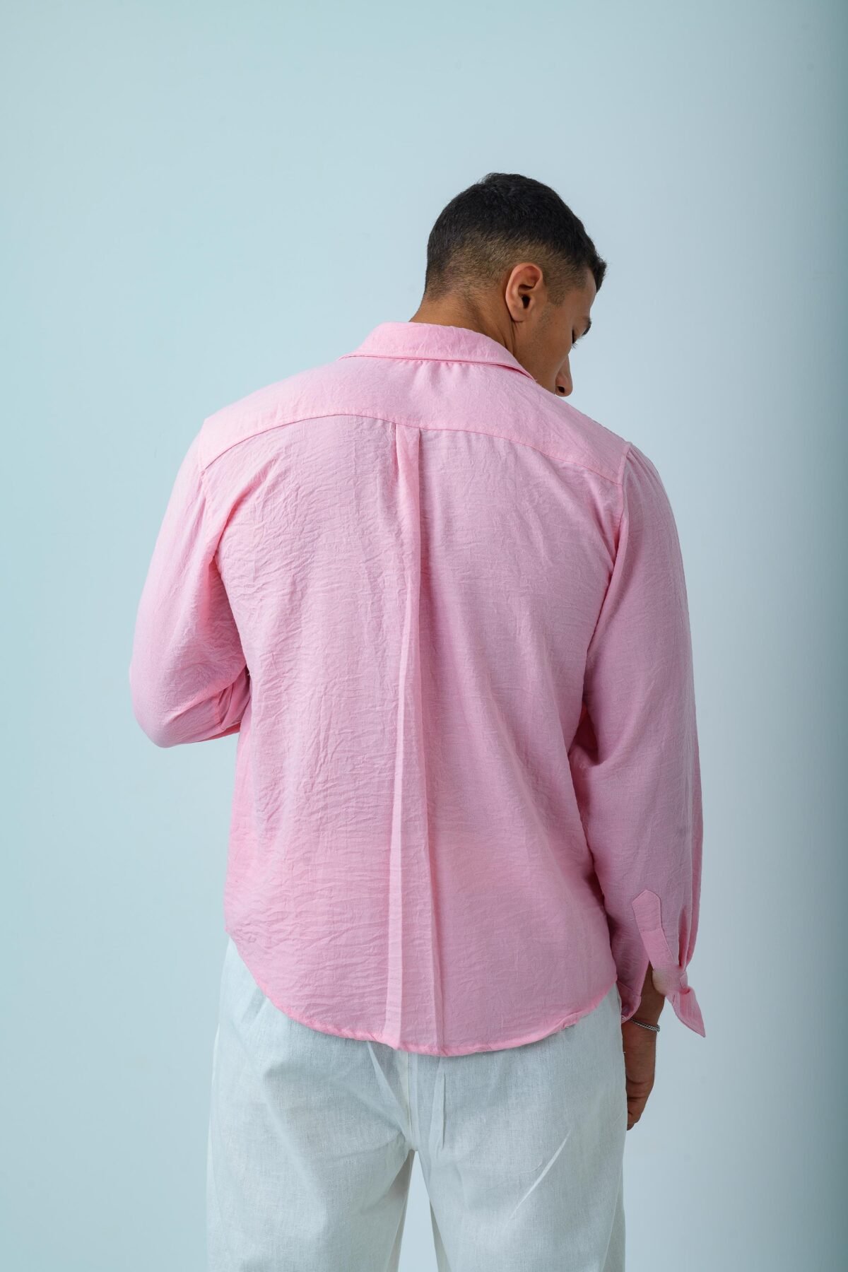 Pink Linen Shirt - Image 3