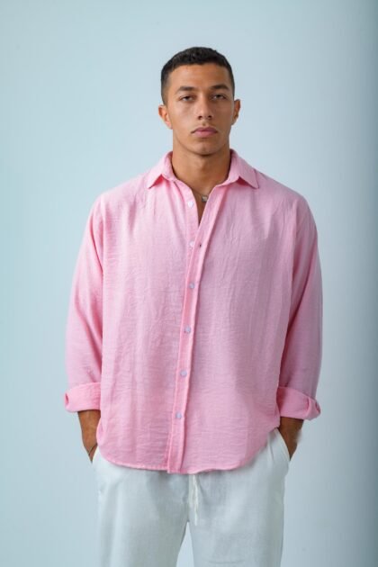 Pink Linen Shirt