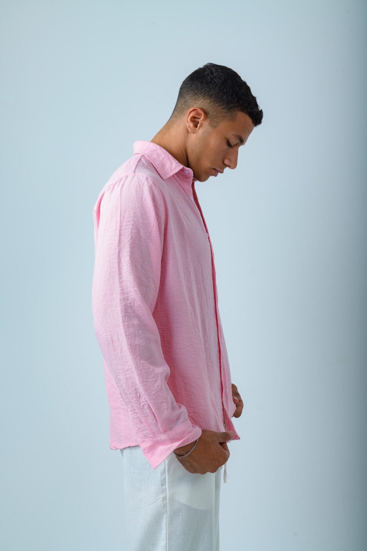Pink Linen Shirt - Image 2