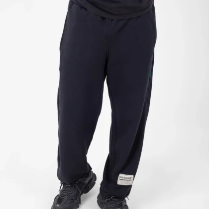 Black Relaxed Straight Leg Sweatpants