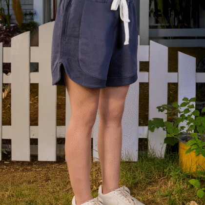Deep Navy Dolphin Hem Sweat Shorts