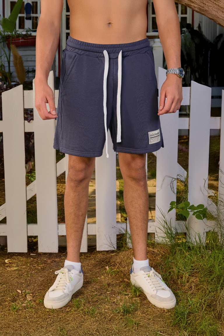 Deep Navy Four Pockets Sweat Shorts