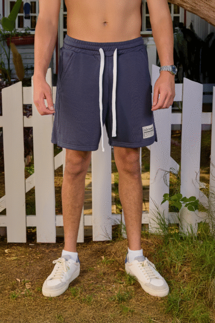 Deep Navy Four Pockets Sweat Shorts