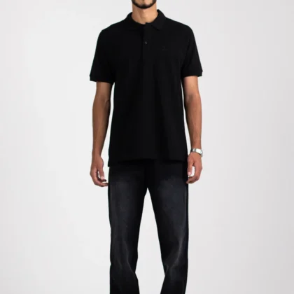 The Opalith Crest Black Polo