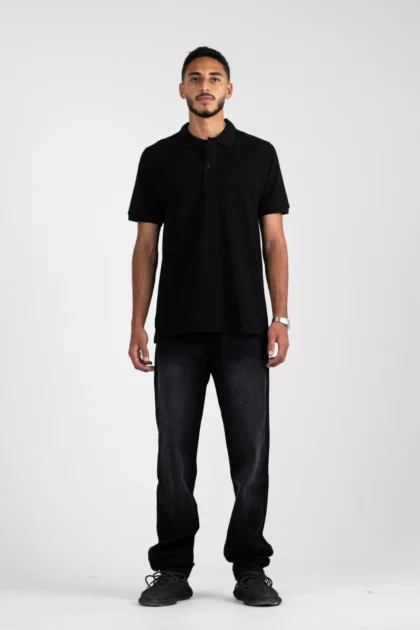 The Opalith Crest Black Polo