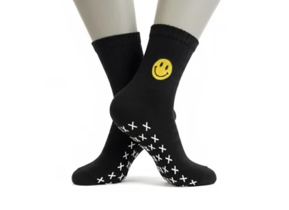Black smiley mad grip socks