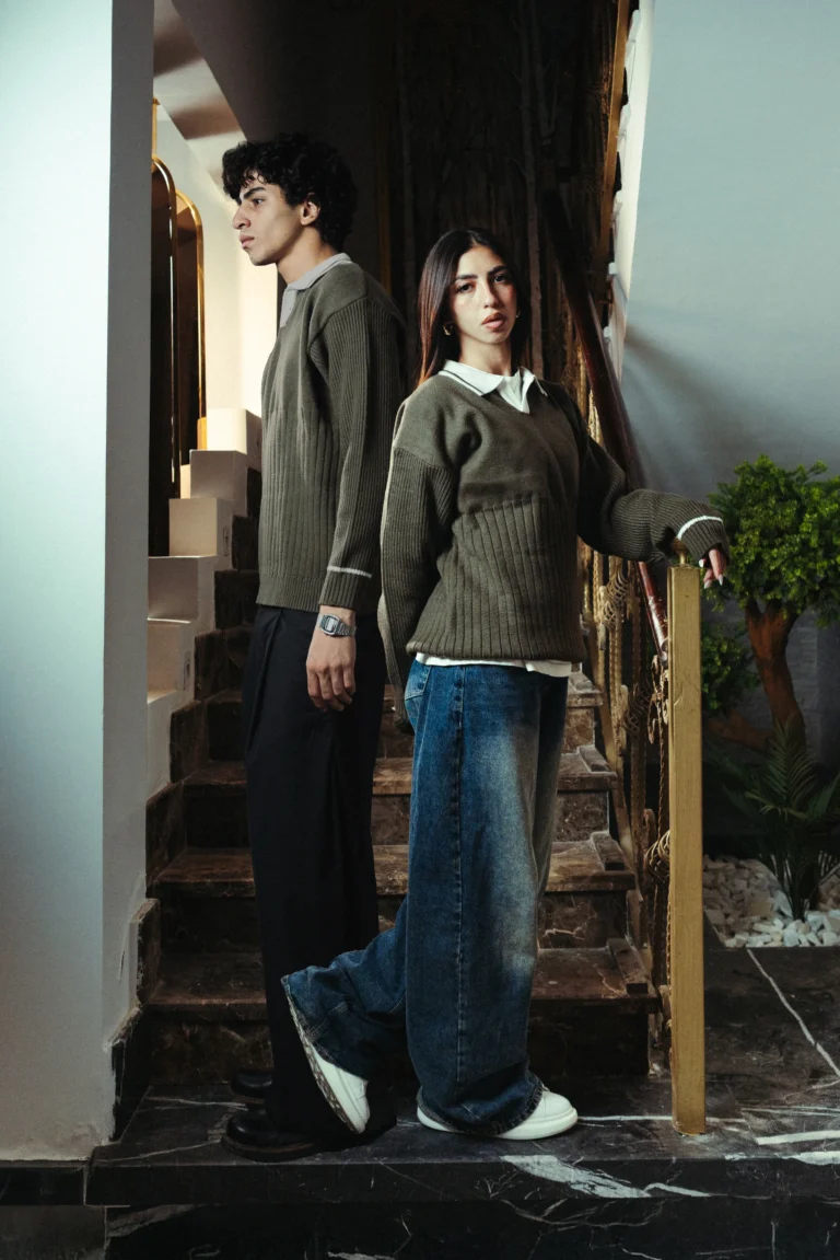 Ebony Olive Knitted Polo