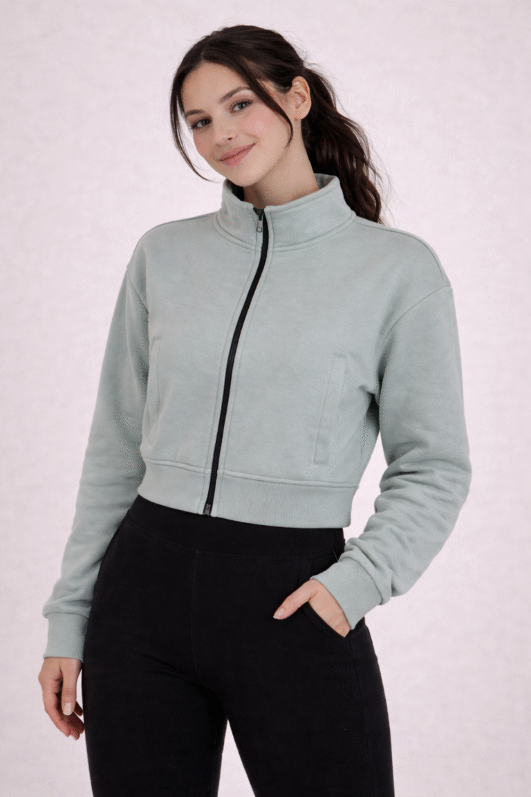 Cropped Zip-Up Jacket