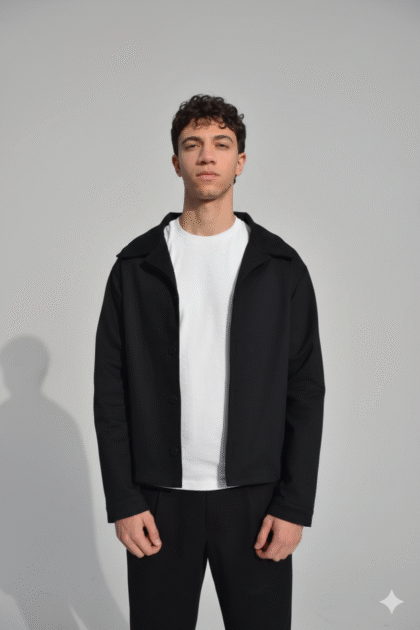 BLACK GABARDINE JACKET