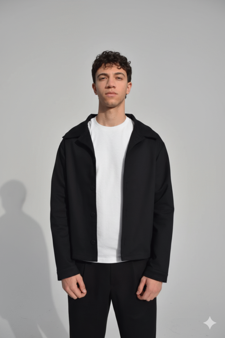 BLACK GABARDINE JACKET