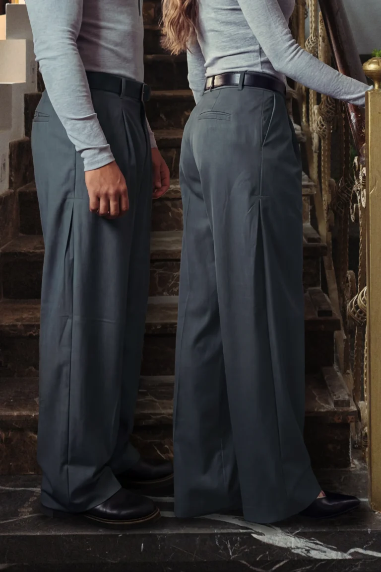 Dark Grey Pleated Tailor Pants